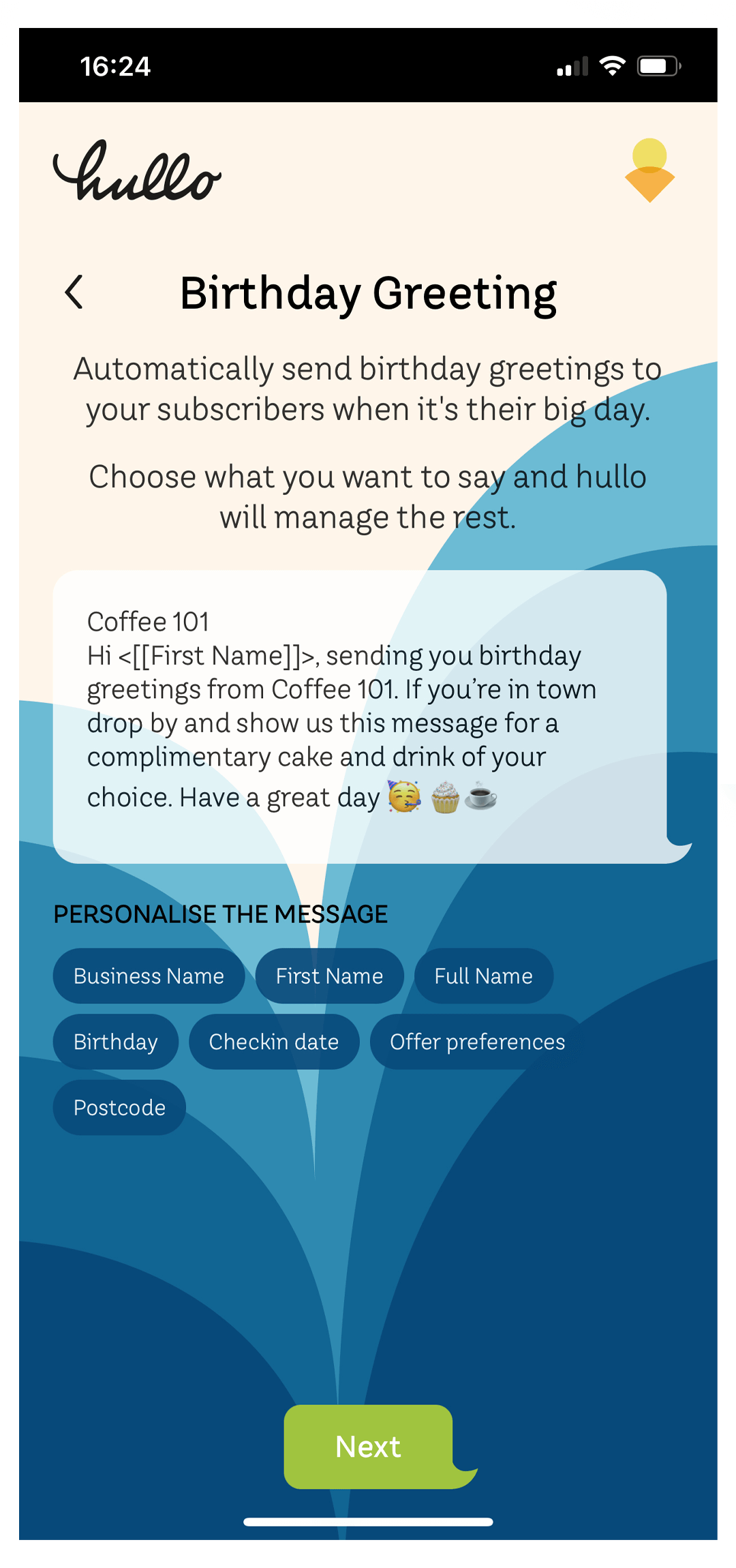 Hullo screenshot campaigns page